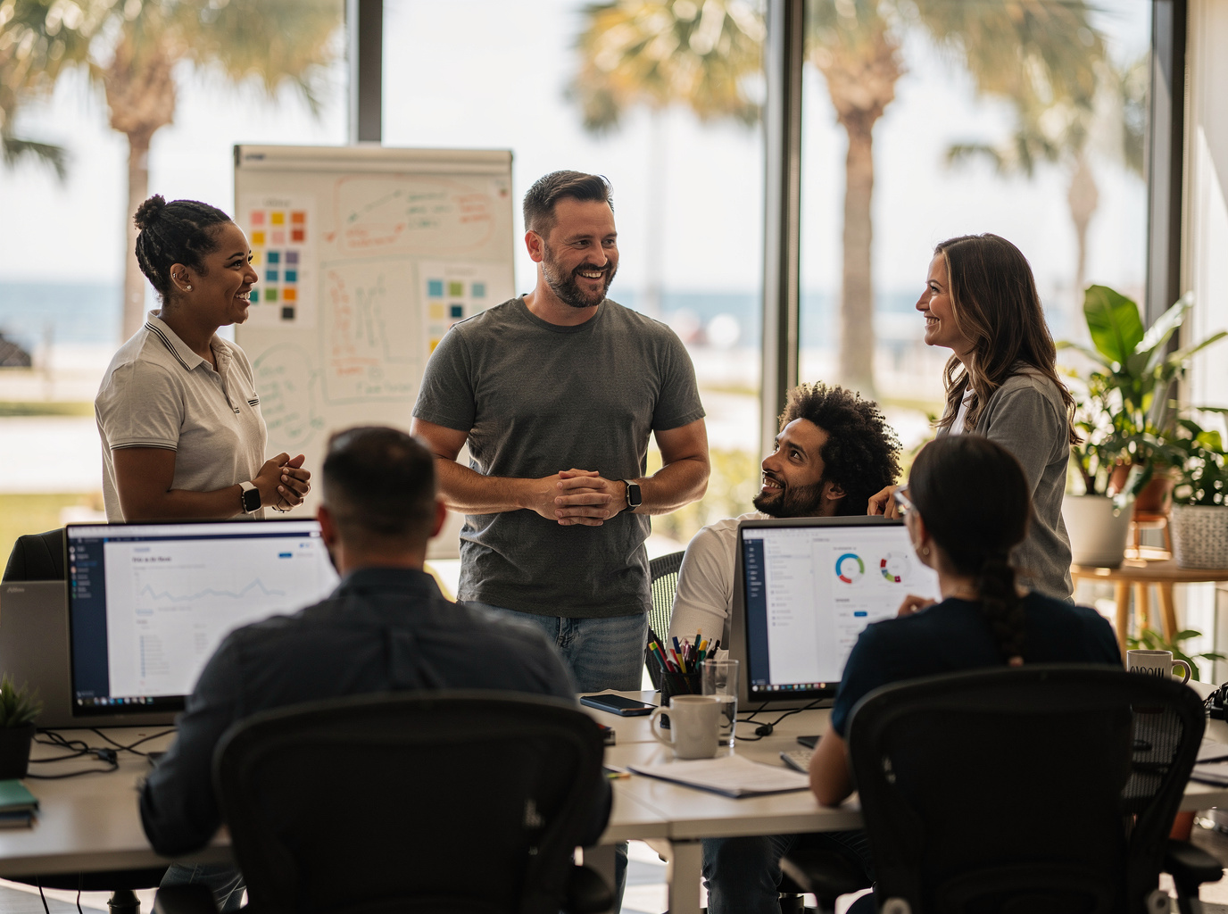 The Lead to Rank team at work in Boca Raton